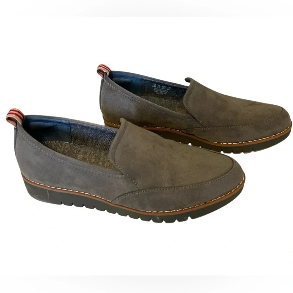 •Dr Scholls Sustainable Comfort Slip On Loafer Sz 6.5 Gray, lug sole